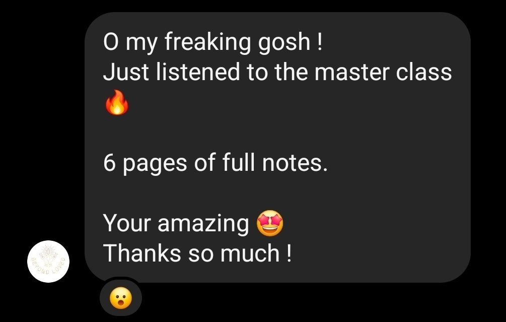 Client message screenshot