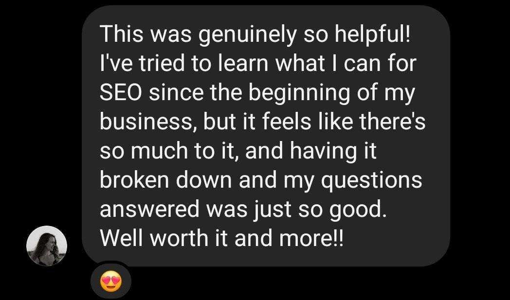 Client message screenshot